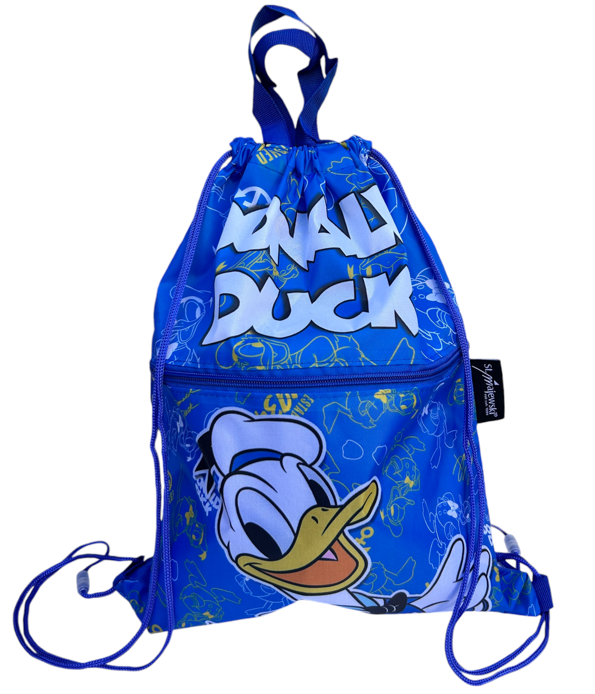 Sacca Paperino DISNEY con Chiusura a Coulisse Tasca Frontale Borsa Tempo Libero Palestra Cm. 44x34 - 673351