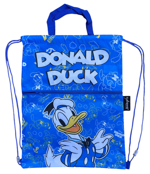 Sacca Paperino DISNEY con Chiusura a Coulisse Tasca Frontale Borsa Tempo Libero Palestra Cm. 44x34 - 673351
