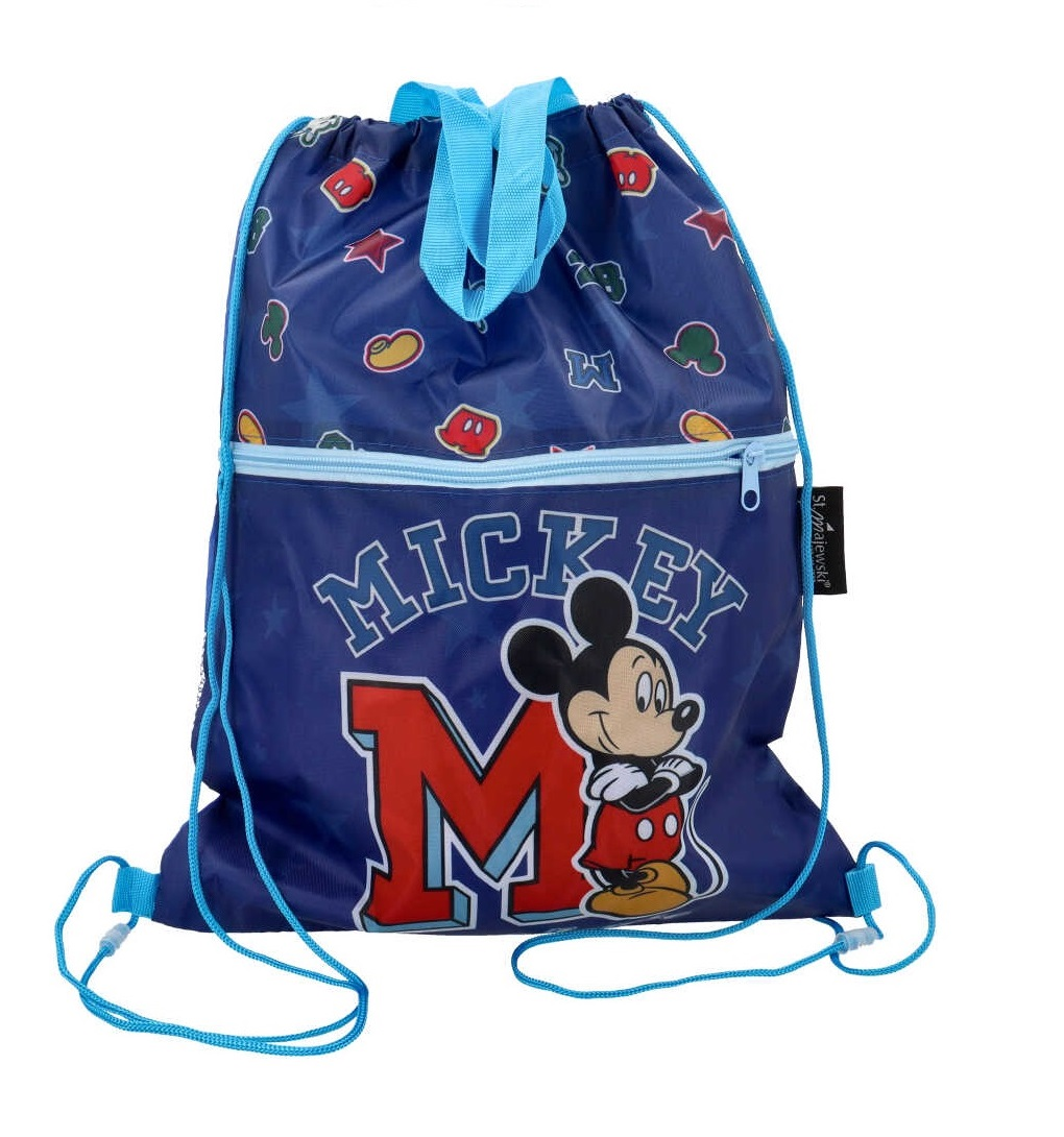 Sacca Topolino DISNEY con Chiusura a Coulisse Tasca Frontale Borsa Tempo Libero Palestra Cm. 44x34 - 673375