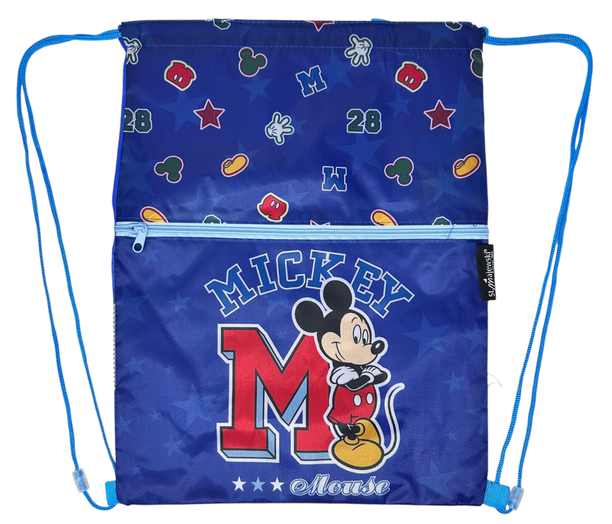 Sacca Topolino DISNEY con Chiusura a Coulisse Tasca Frontale Borsa Tempo Libero Palestra Cm. 44x34 - 673375