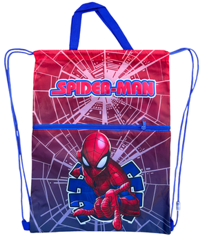 Sacca Spiderman MARVEL con Chiusura a Coulisse Tasca Frontale Borsa Tempo Libero Palestra Cm. 44x34 - 673382