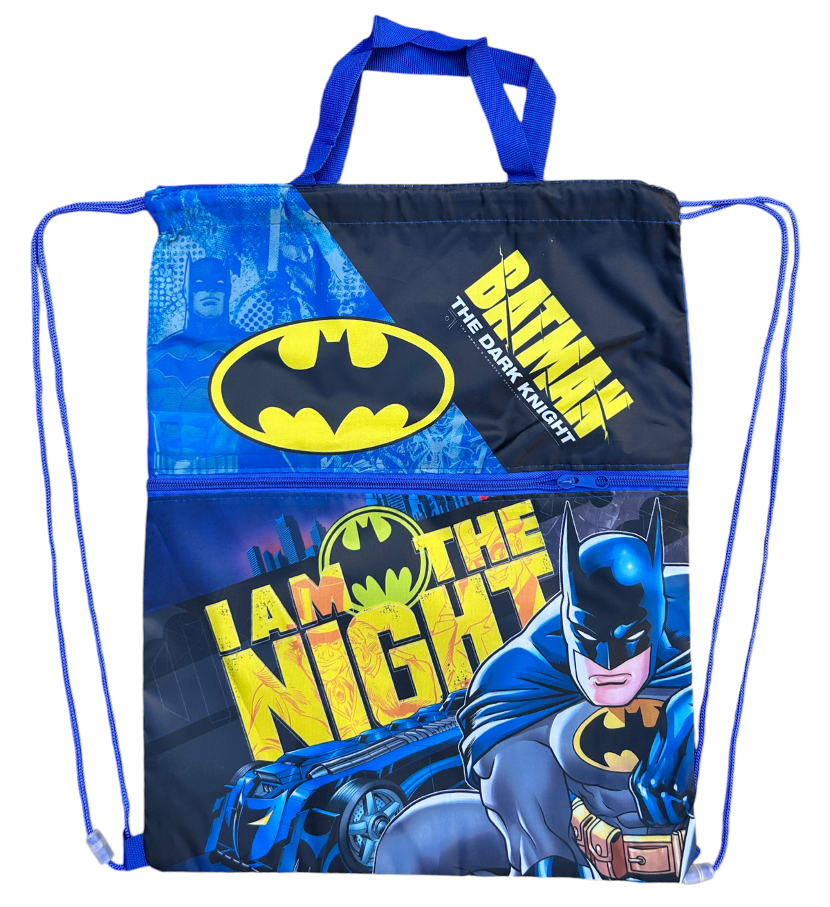 Sacca Batman DC con Chiusura a Coulisse Tasca Frontale Borsa Tempo Libero Palestra Cm. 44x34 - Ba0994