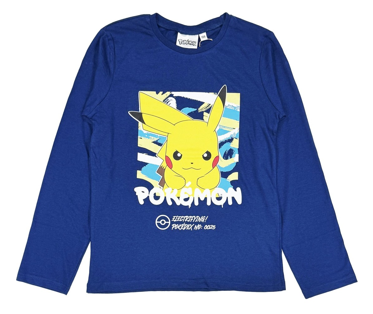 T-Shirt M.l. Pikachu Bambino Ragazzo Sun City 6/12 Anni - Xh60464blu