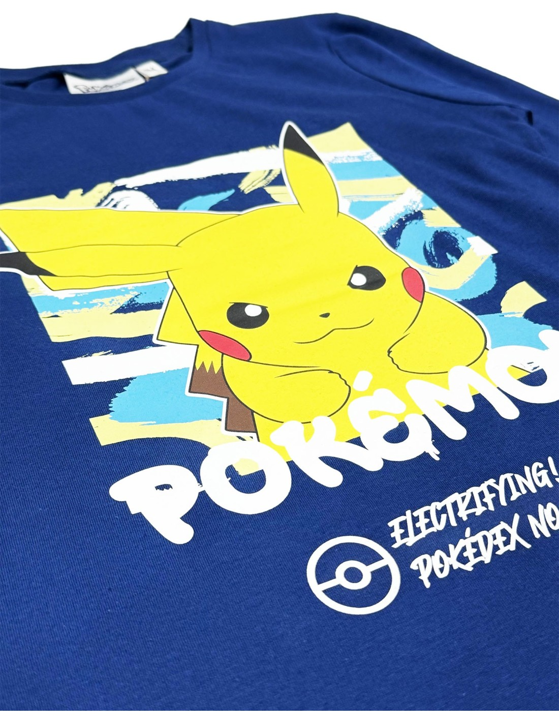 T-Shirt M.l. Pikachu Bambino Ragazzo Sun City 6/12 Anni - Xh60464blu