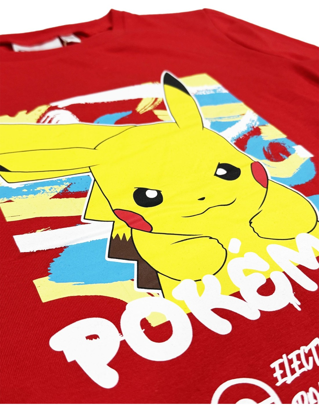T-Shirt M.l. Pikachu Bambino Ragazzo Sun City 6/12 Anni - Xh60464rosso