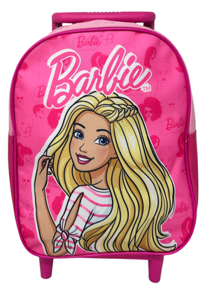 Zaino Asilo Trolley Barbie + Borraccia Borsa per Scuola Materna Tempo Libero - Br0993-W