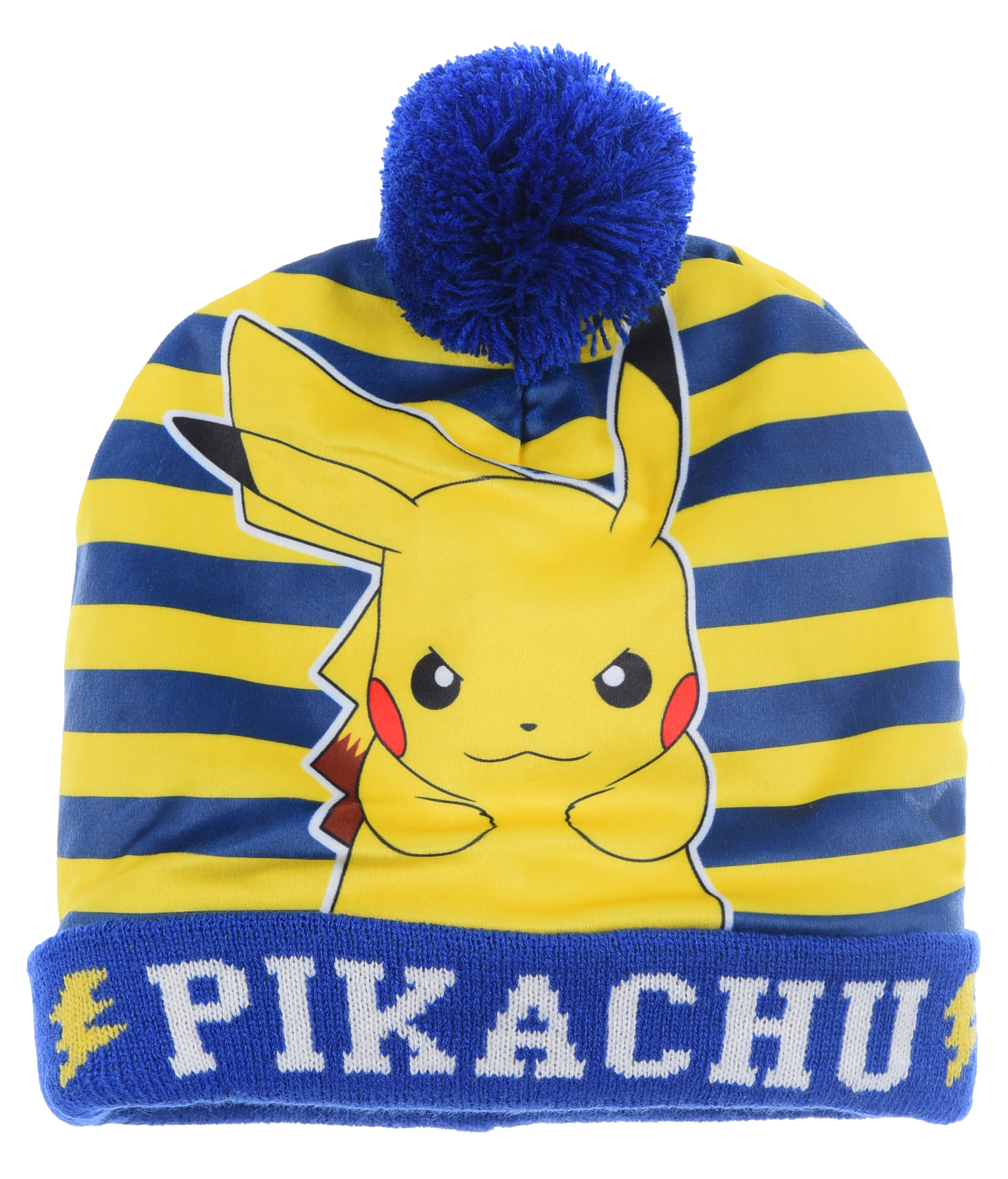 Cappello con Pom Pon Pikachu Accessorio Invernale per Bambini 100% Acrilico - Xh83023