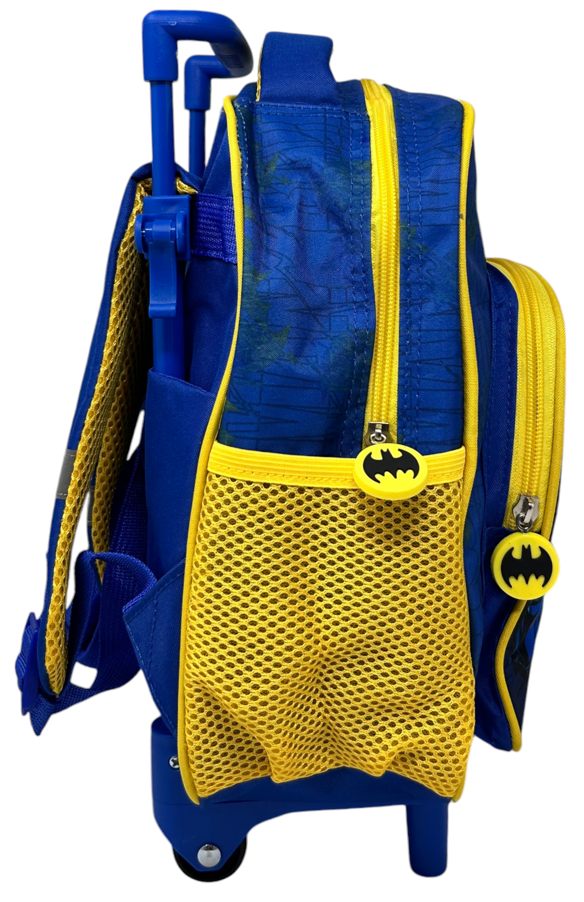 Zaino Asilo Trolley Batman DC con Tasca Frontale 30 Cm. Manico Allungabile - Ba0969
