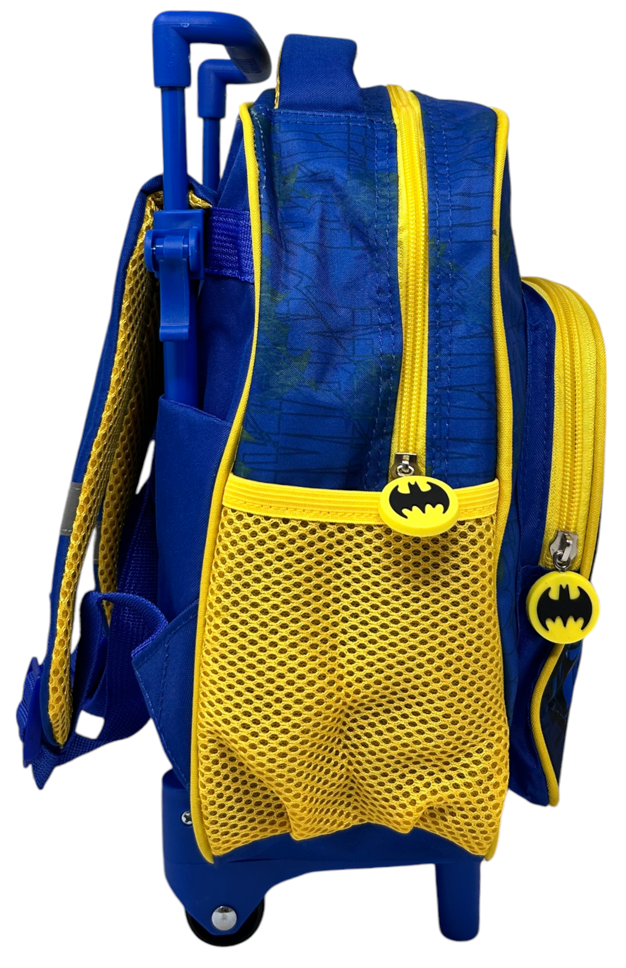 Zaino Asilo Trolley Batman DC con Tasca Frontale 30 Cm. Manico Allungabile - Ba0969