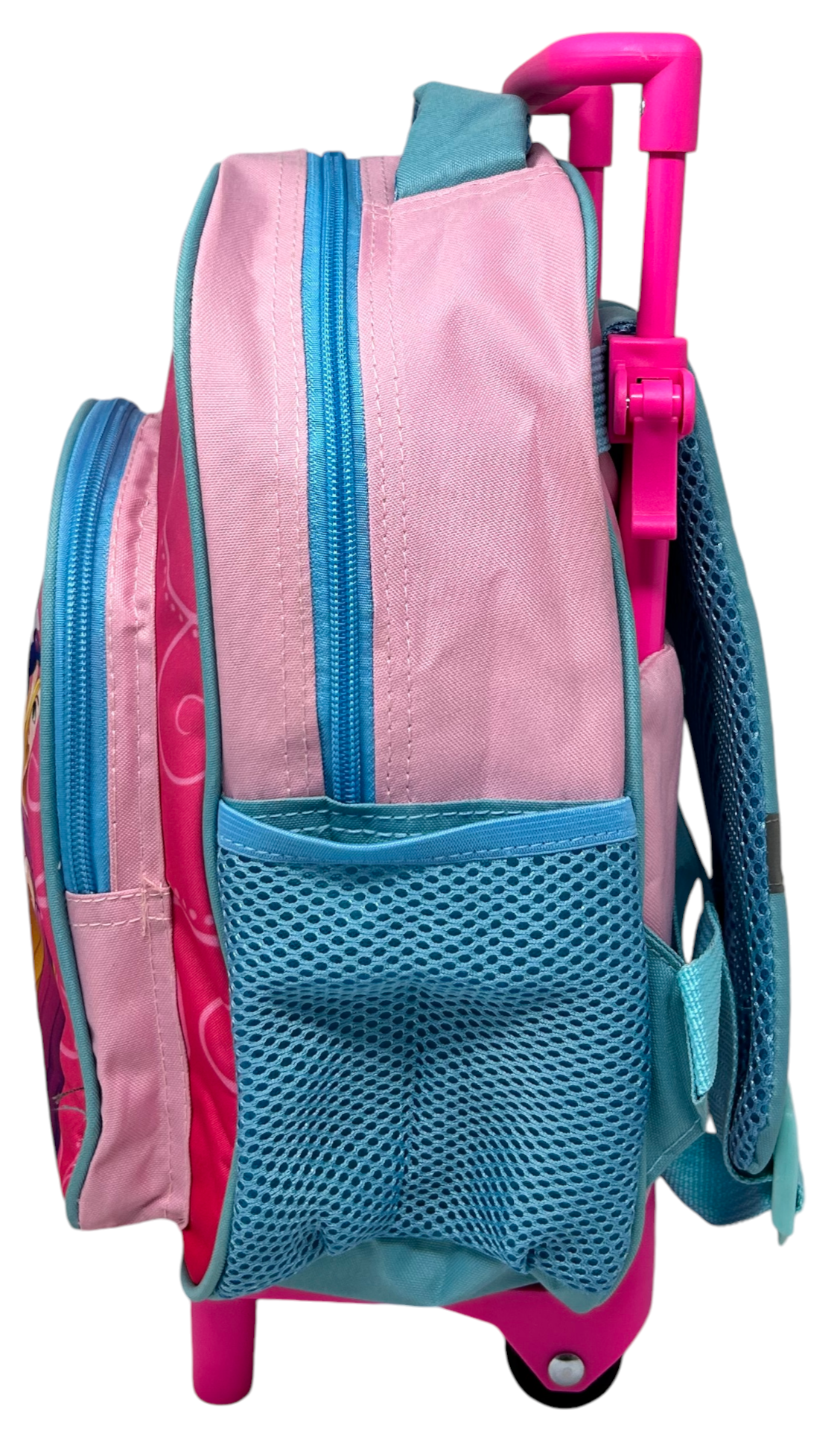 Zaino Asilo Trolley Principesse DISNEY con Tasca Frontale 30 Cm. Manico Allungabile - 673139