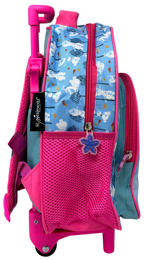 Zaino Asilo Trolley Frozen DISNEY con Tasca Frontale 30 Cm. Manico Allungabile - 673115