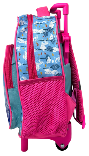 Zaino Asilo Trolley Frozen DISNEY con Tasca Frontale 30 Cm. Manico Allungabile - 673115