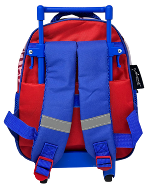 Zaino Asilo Trolley Spiderman MARVEL con Tasca Frontale 30 Cm. Manico Allungabile - 673085