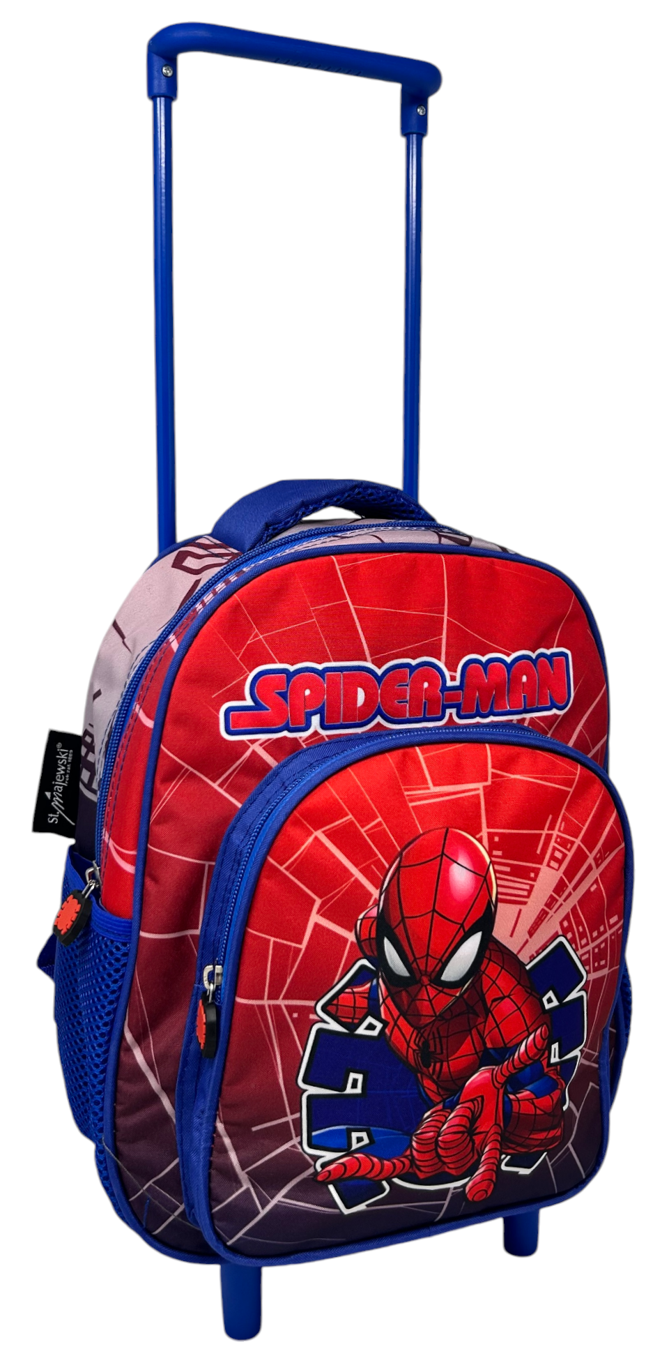 Zaino Asilo Trolley Spiderman MARVEL con Tasca Frontale 30 Cm. Manico Allungabile - 673085