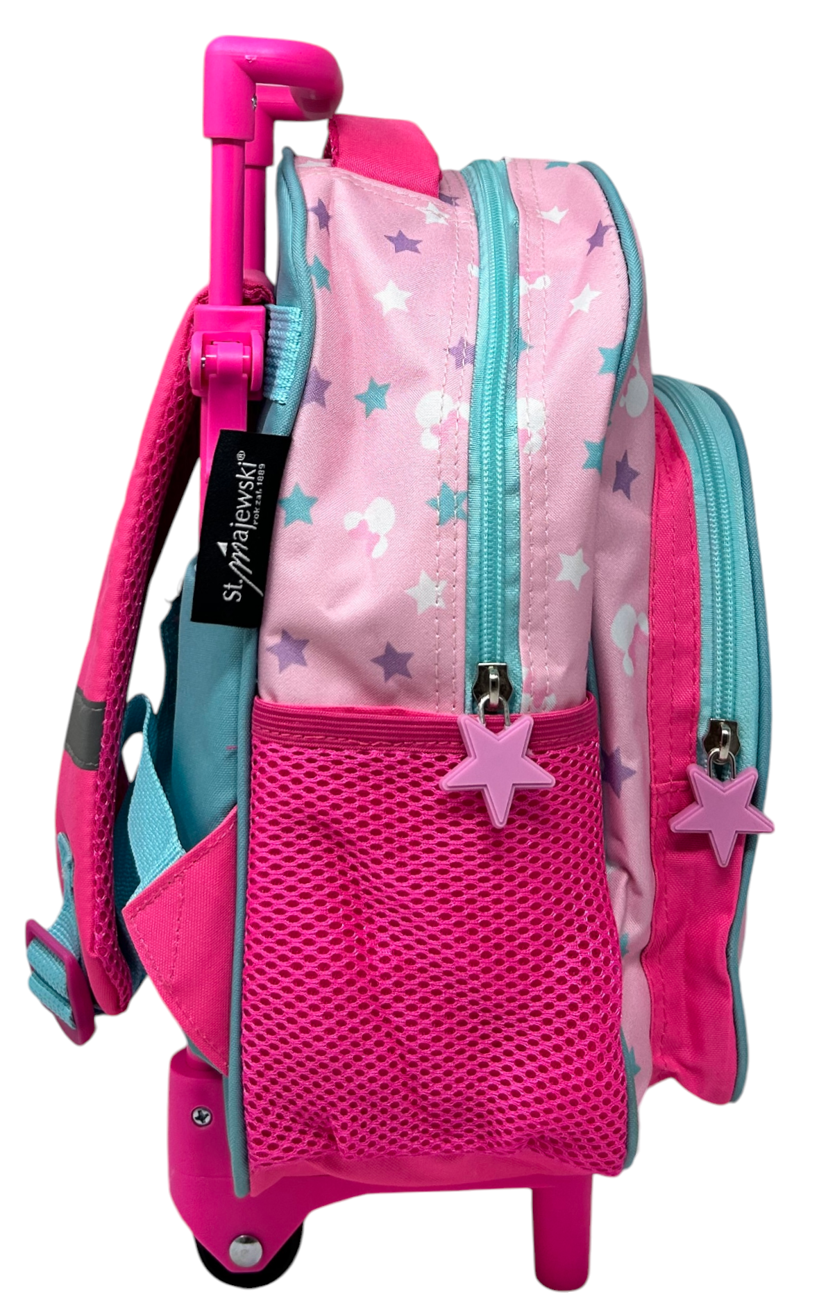Zaino Asilo Trolley Minnie Mouse DISNEY con Tasca Frontale 30 Cm. Manico Allungabile - 673122