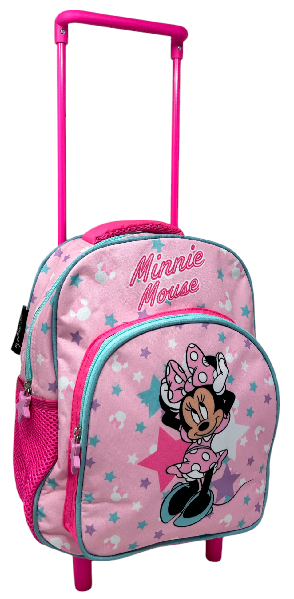 Zaino Asilo Trolley Minnie Mouse DISNEY con Tasca Frontale 30 Cm. Manico Allungabile - 673122