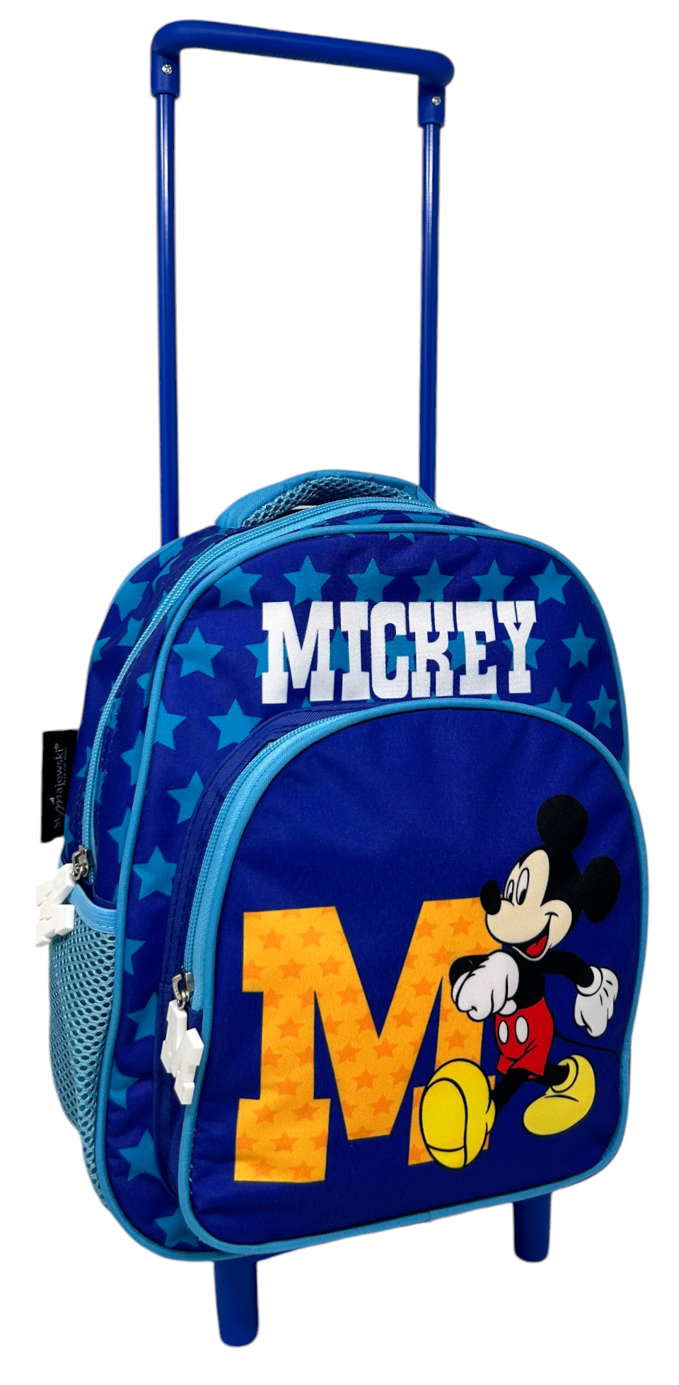 Zaino Asilo Trolley Mickey Mouse DISNEY con Tasca Frontale 30 Cm. Manico Allungabile - 673078