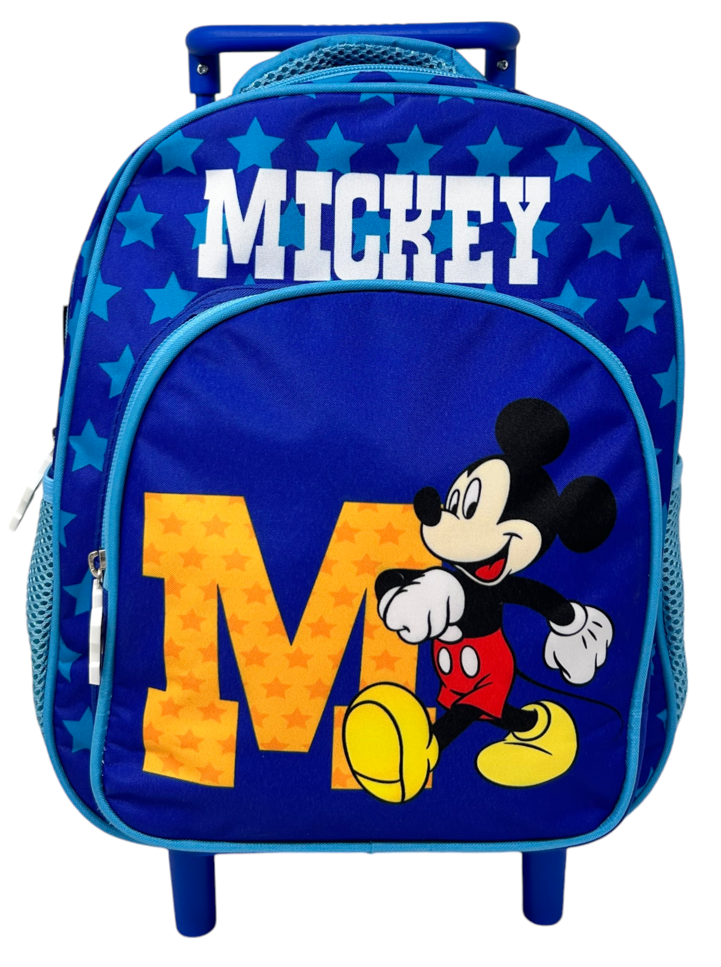Zaino Asilo Trolley Mickey Mouse DISNEY con Tasca Frontale 30 Cm. Manico Allungabile - 673078