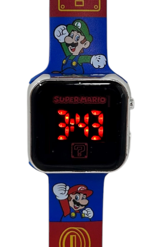 Orologio a LED Super Mario da Polso Digitale con Cinturino Silicone - Gsm4236