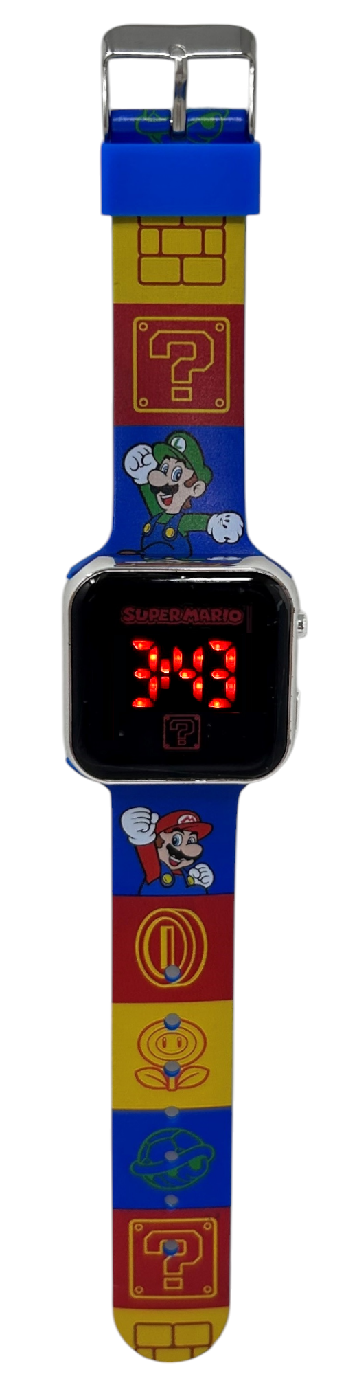 Orologio a LED Super Mario da Polso Digitale con Cinturino Silicone - Gsm4236