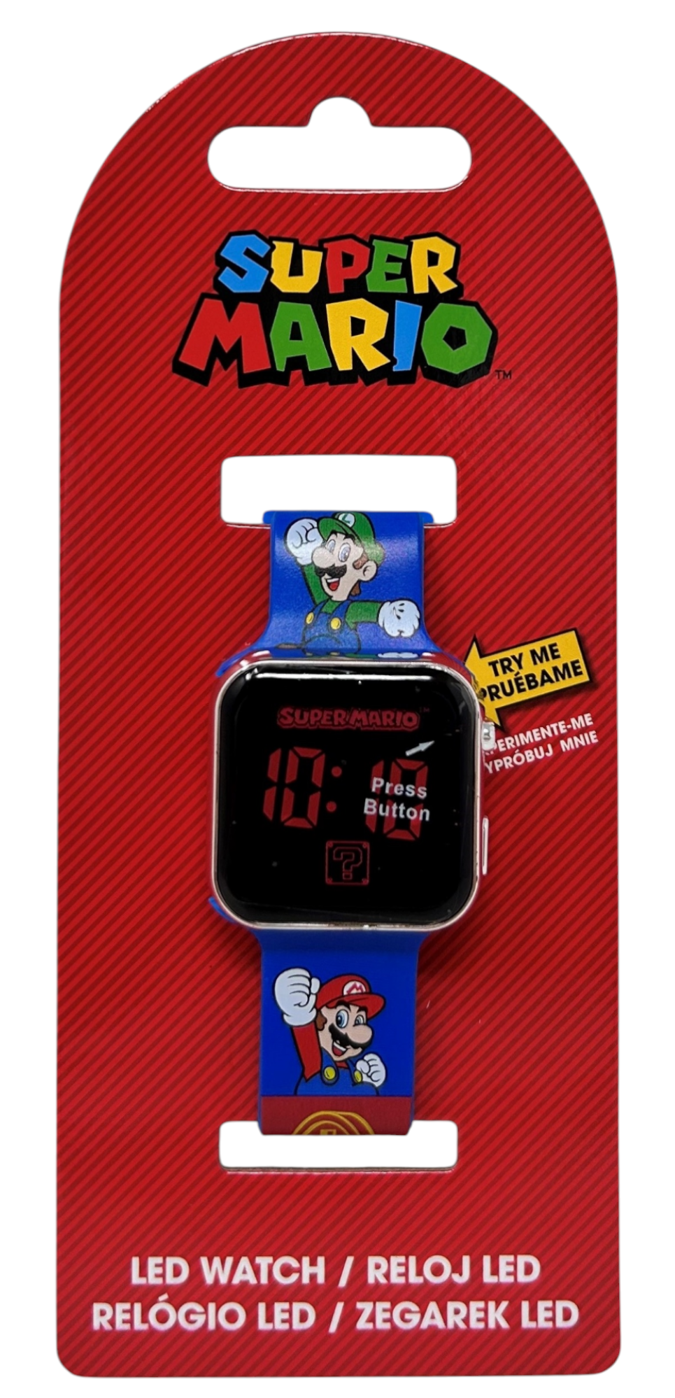Orologio a LED Super Mario da Polso Digitale con Cinturino Silicone - Gsm4236