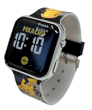 Orologio a LED Pikachu Pokémon da Polso Digitale con Cinturino Silicone - Pok4402