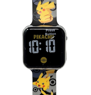 Orologio a LED Pikachu Pokémon da Polso Digitale con Cinturino Silicone - Pok4402