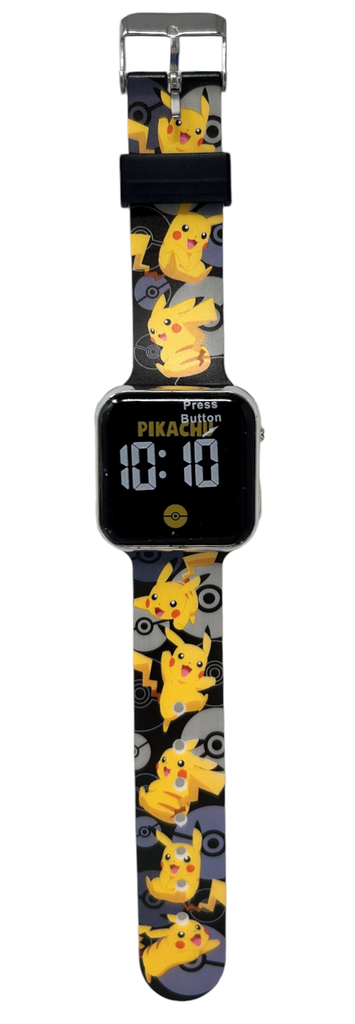Orologio a LED Pikachu Pokémon da Polso Digitale con Cinturino Silicone - Pok4402