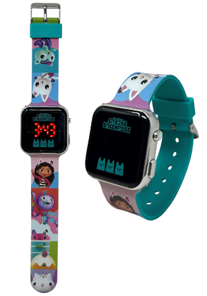 Orologio a LED Gabby's Dollhouse da Polso Digitale con Cinturino Silicone - Gd00019