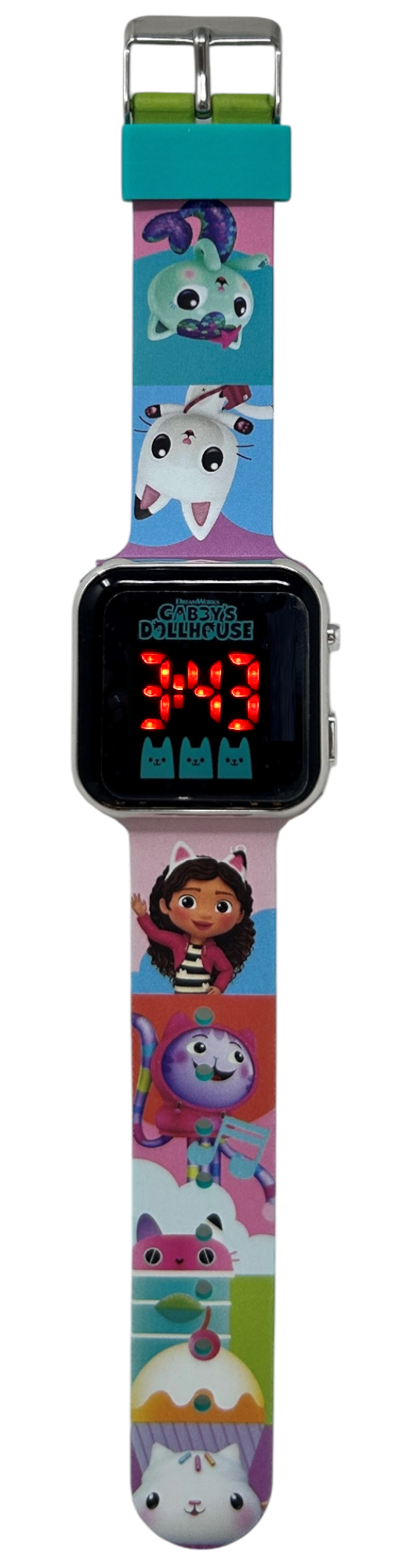 Orologio a LED Gabby's Dollhouse da Polso Digitale con Cinturino Silicone - Gd00019