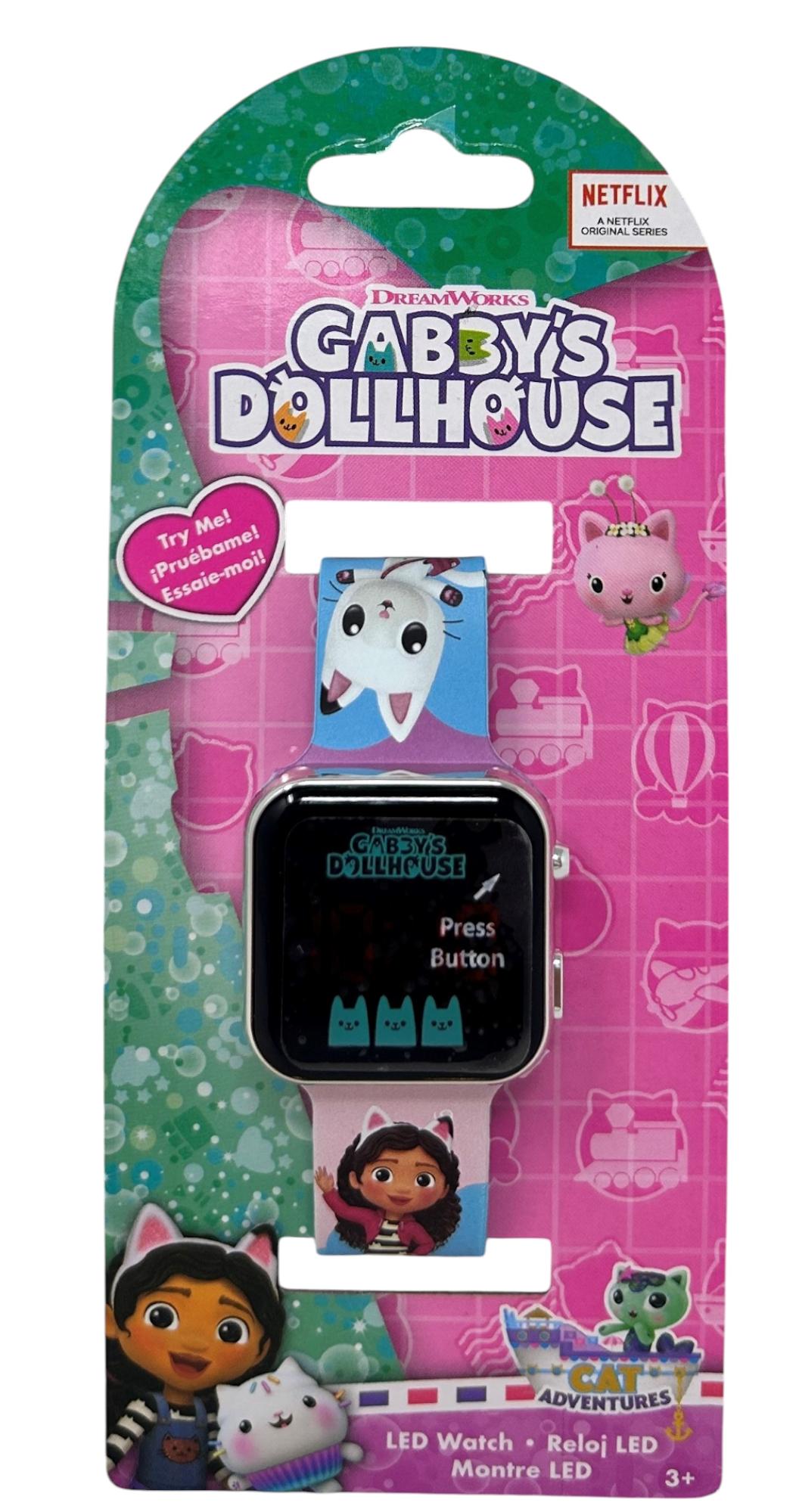 Orologio a LED Gabby's Dollhouse da Polso Digitale con Cinturino Silicone - Gd00019