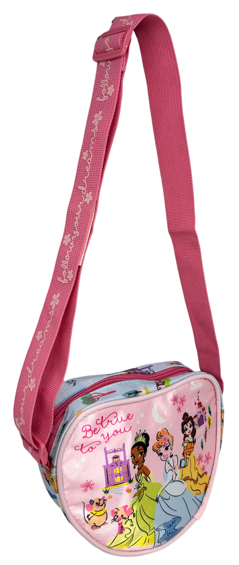 Borsa Passeggio con Tracolla Principesse DISNEY a Forma di Cuore - D08314mc