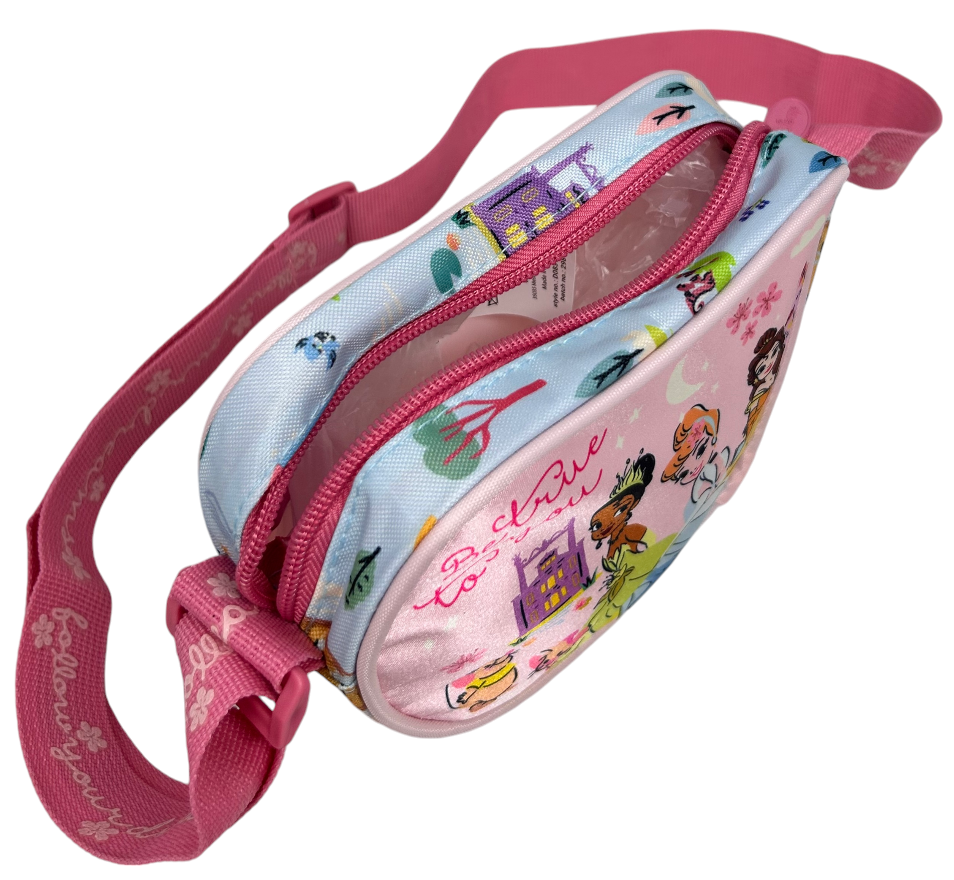 Borsa Passeggio con Tracolla Principesse DISNEY a Forma di Cuore - D08314mc