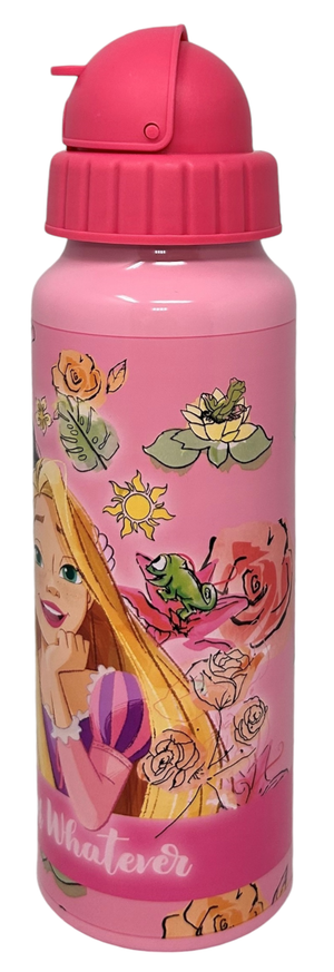 Borraccia in Alluminio con Cannuccia Principesse DISNEY Bottiglia per Bambini 550 Ml - D09506mc