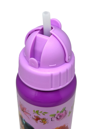 Borraccia in Alluminio con Cannuccia Principesse DISNEY Bottiglia per Bambini 550 Ml - D09506mc