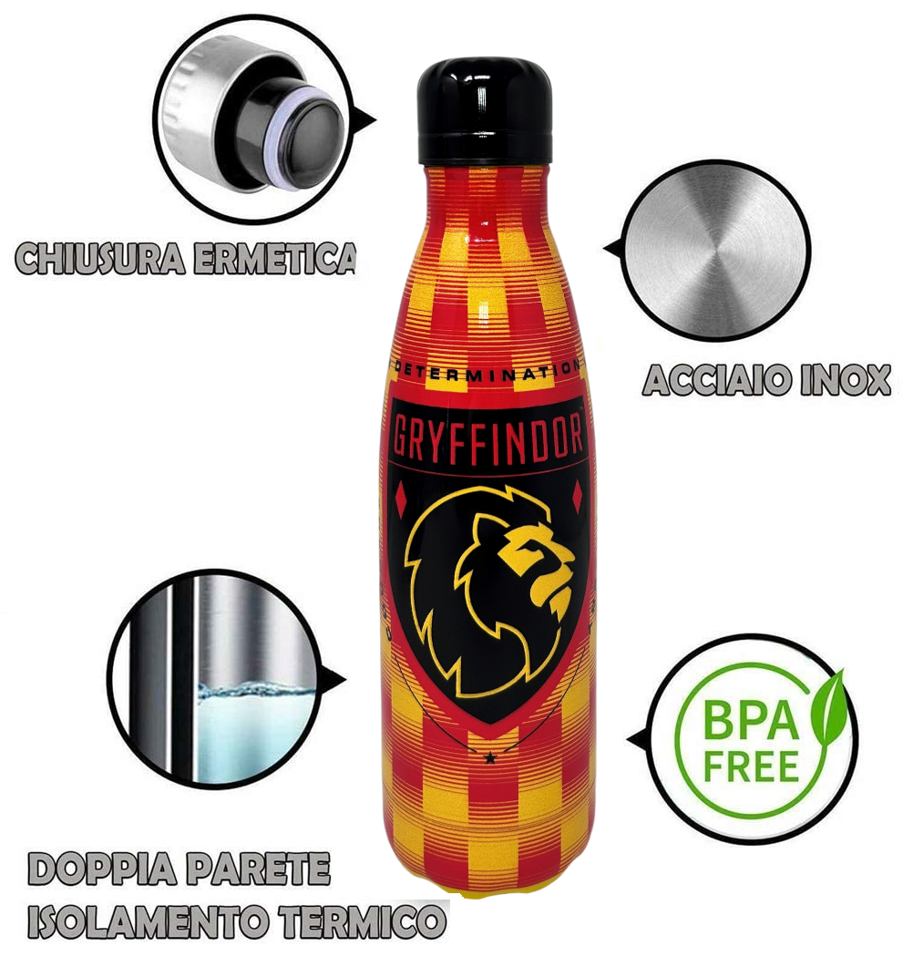Bottiglia Termica Harry Potter Borraccia in Acciaio Inossidabile 500 Ml - L09097te/r