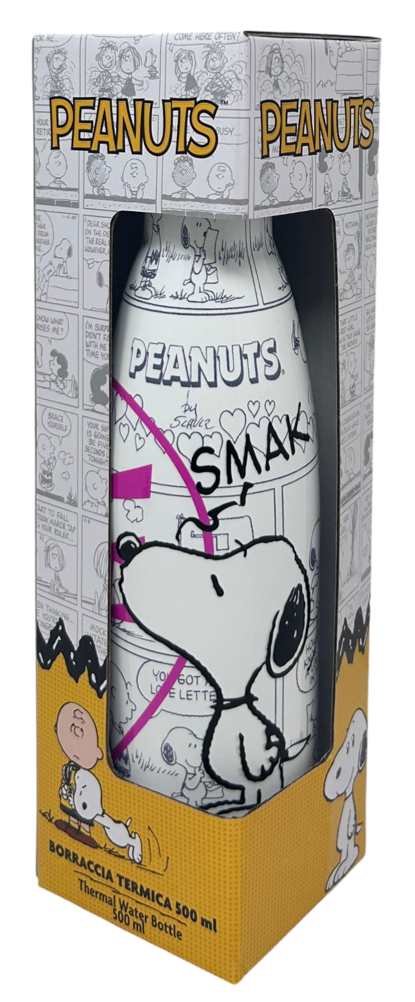 Bottiglia Termica Snoopy Borraccia in Acciaio Inossidabile 500 Ml - P10246te/b