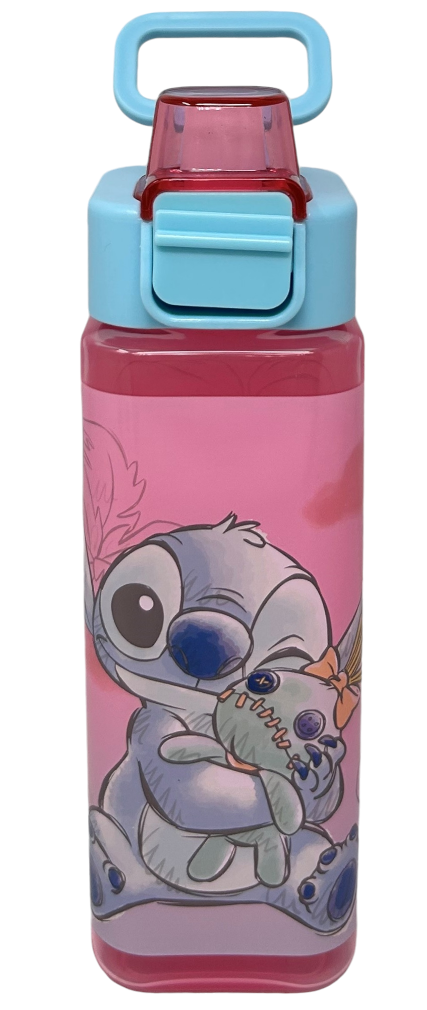 Borraccia Quadrata Stitch DISNEY 500 Ml in Plastica Riutilizzabile con Apertura a Scatto - 843402