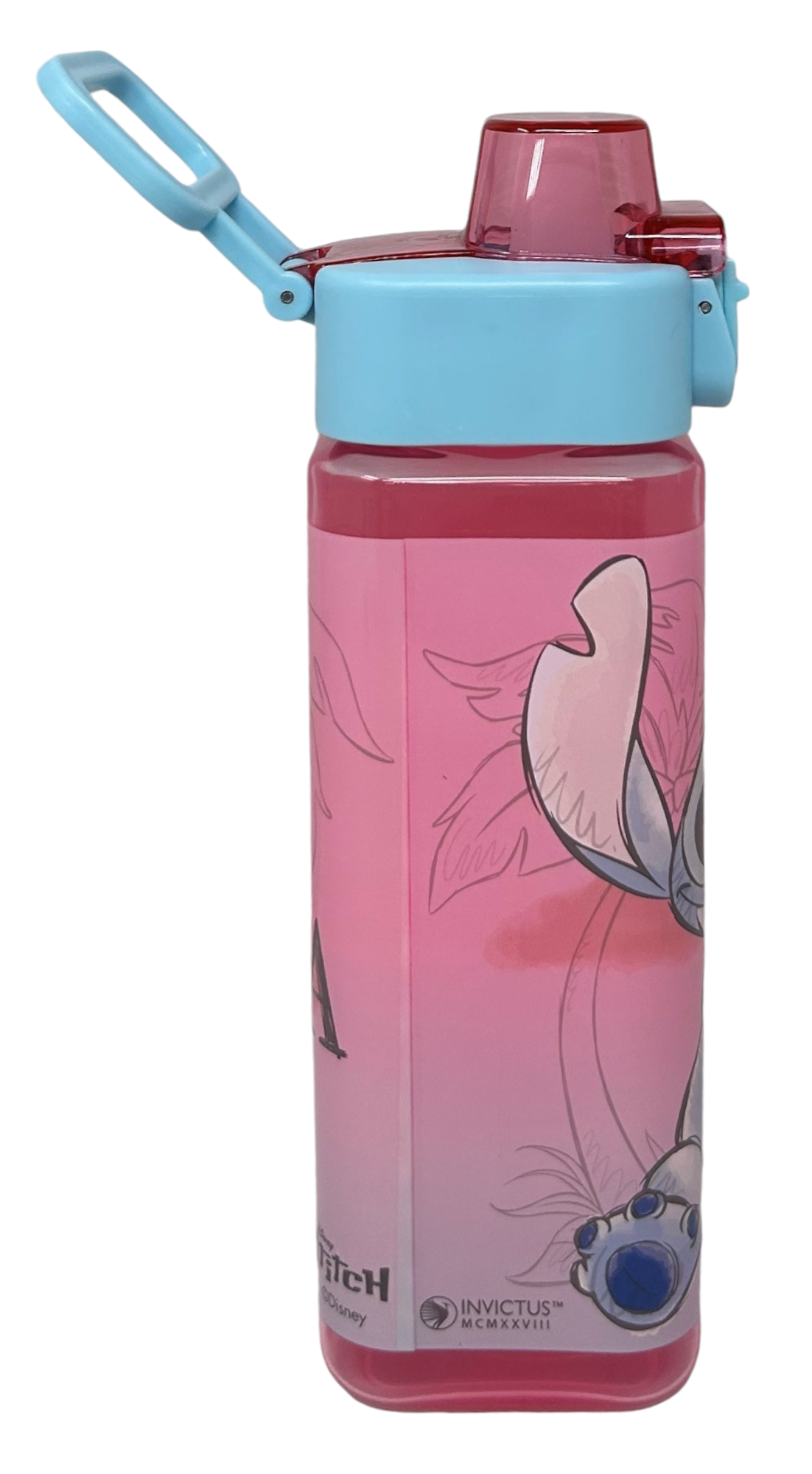 Borraccia Quadrata Stitch DISNEY 500 Ml in Plastica Riutilizzabile con Apertura a Scatto - 843402
