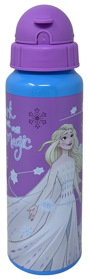 Borraccia in Alluminio con Cannuccia Frozen DISNEY Bottiglia per Bambini 550 Ml - D09504mc/v