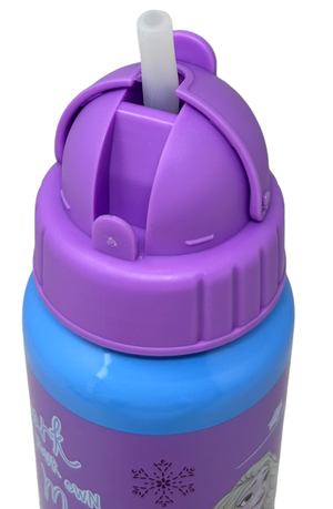 Borraccia in Alluminio con Cannuccia Frozen DISNEY Bottiglia per Bambini 550 Ml - D09504mc/v