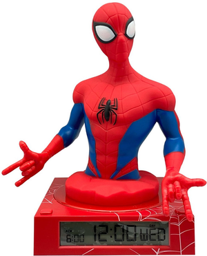 Lampada 3d Spiderman MARVEL da Comodino Luce Notturna LED Sveglia Digitale - Spd3621