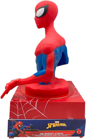 Lampada 3d Spiderman MARVEL da Comodino Luce Notturna LED Sveglia Digitale - Spd3621