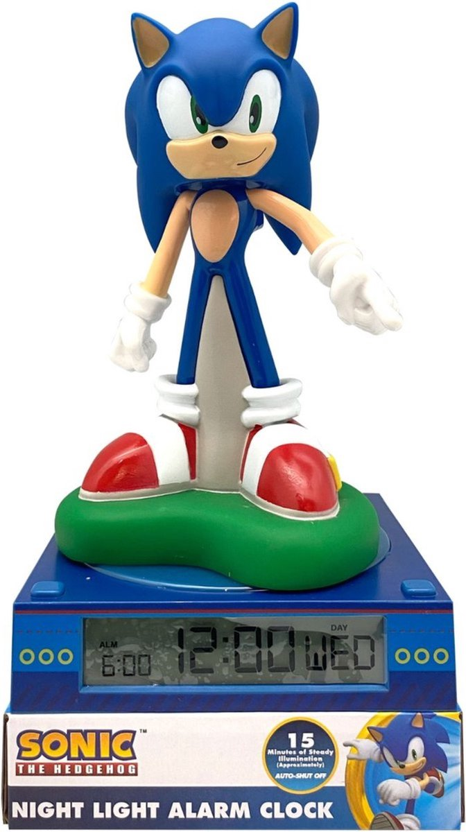 Lampada 3d Sonic the Hedgehog da Comodino Luce Notturna LED Sveglia Digitale - Snc3023m