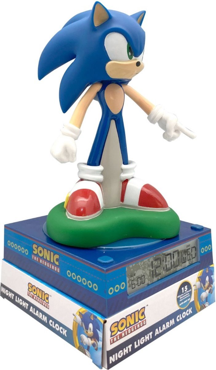 Lampada 3d Sonic the Hedgehog da Comodino Luce Notturna LED Sveglia Digitale - Snc3023m