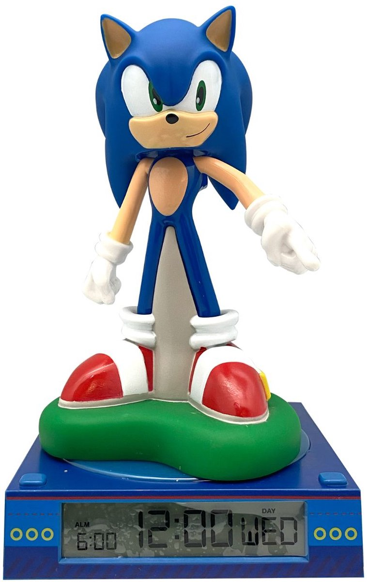 Lampada 3d Sonic the Hedgehog da Comodino Luce Notturna LED Sveglia Digitale - Snc3023m