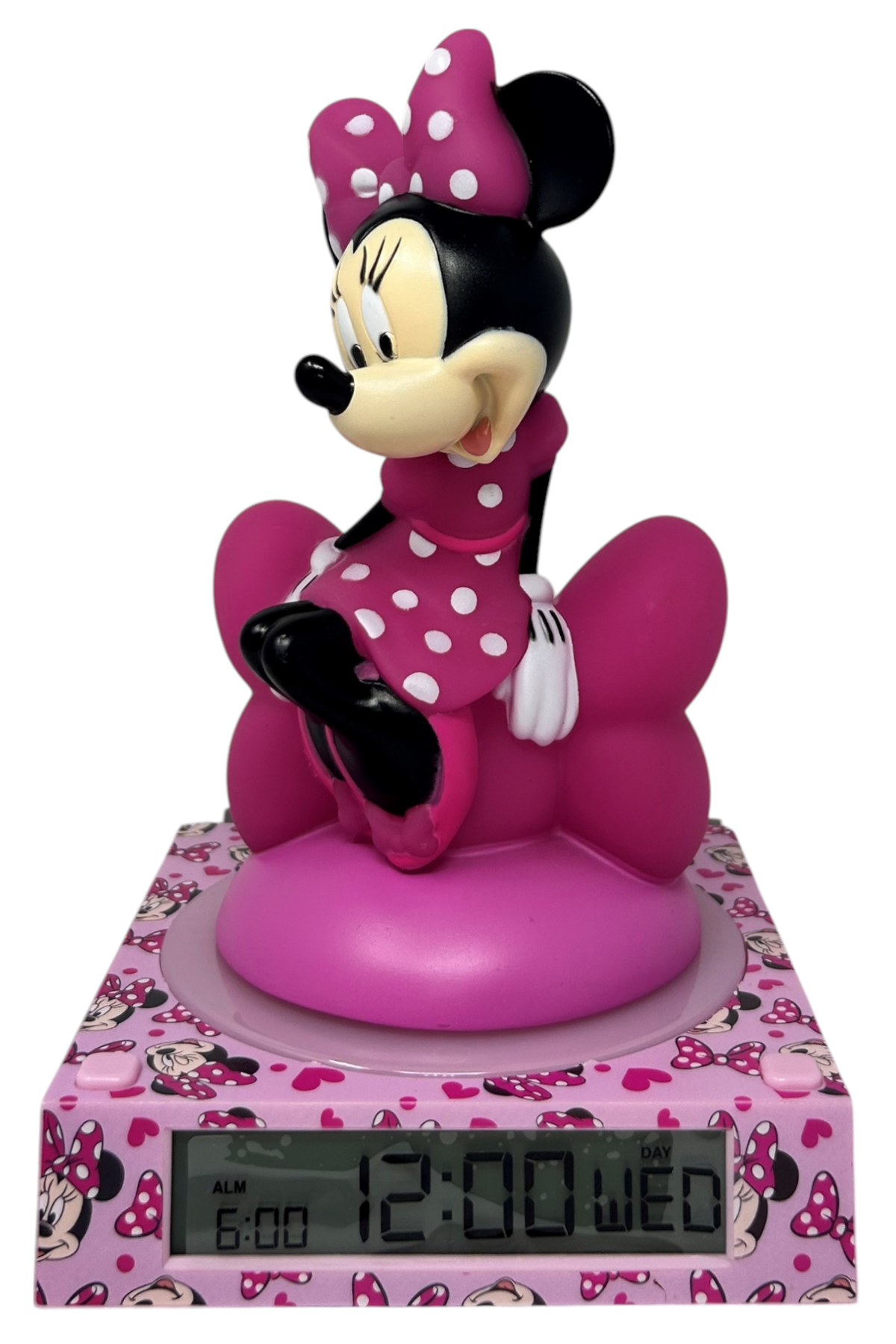 Lampada 3d Minnie Mouse DISNEY da Comodino Luce Notturna LED Sveglia Digitale - Mn4500