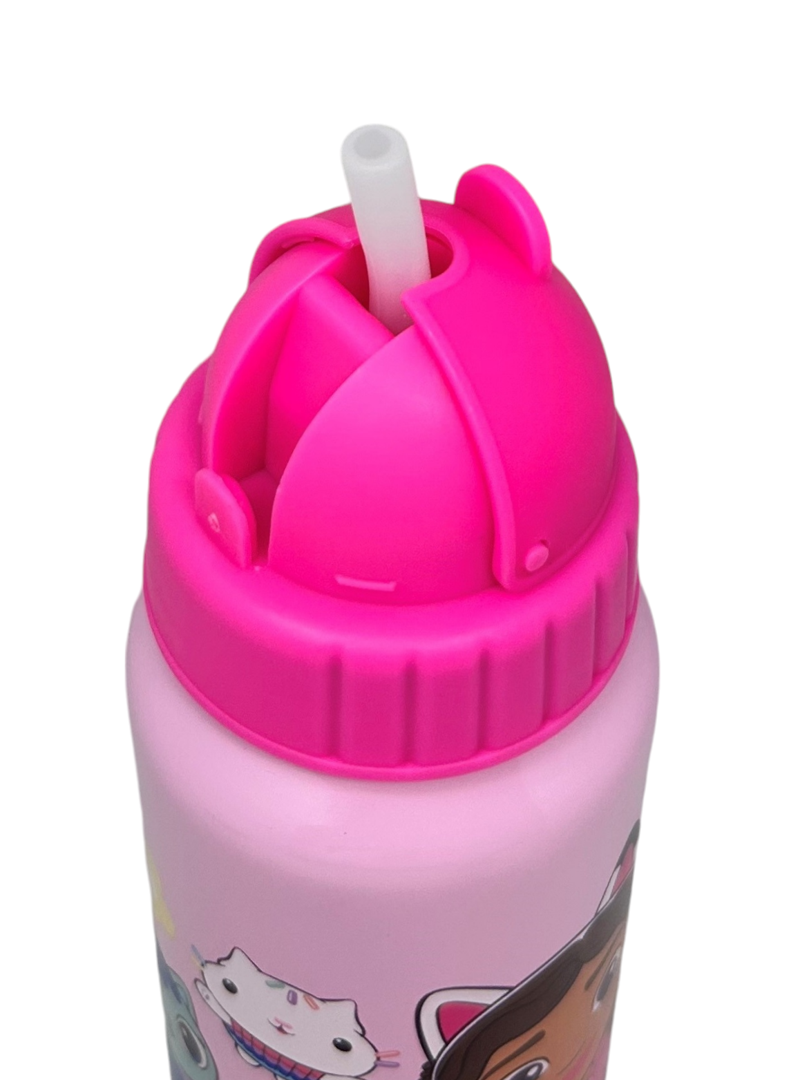 Borraccia in Alluminio con Cannuccia Gabby's Dollhouse Bottiglia per Bambini 550 Ml - O09514mc/f