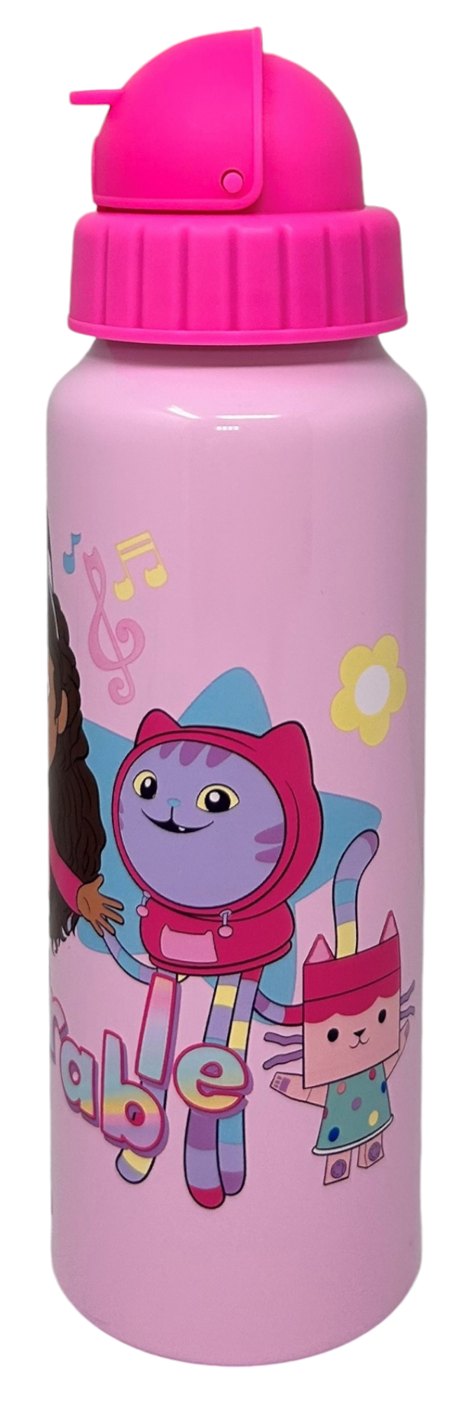 Borraccia in Alluminio con Cannuccia Gabby's Dollhouse Bottiglia per Bambini 550 Ml - O09514mc/f