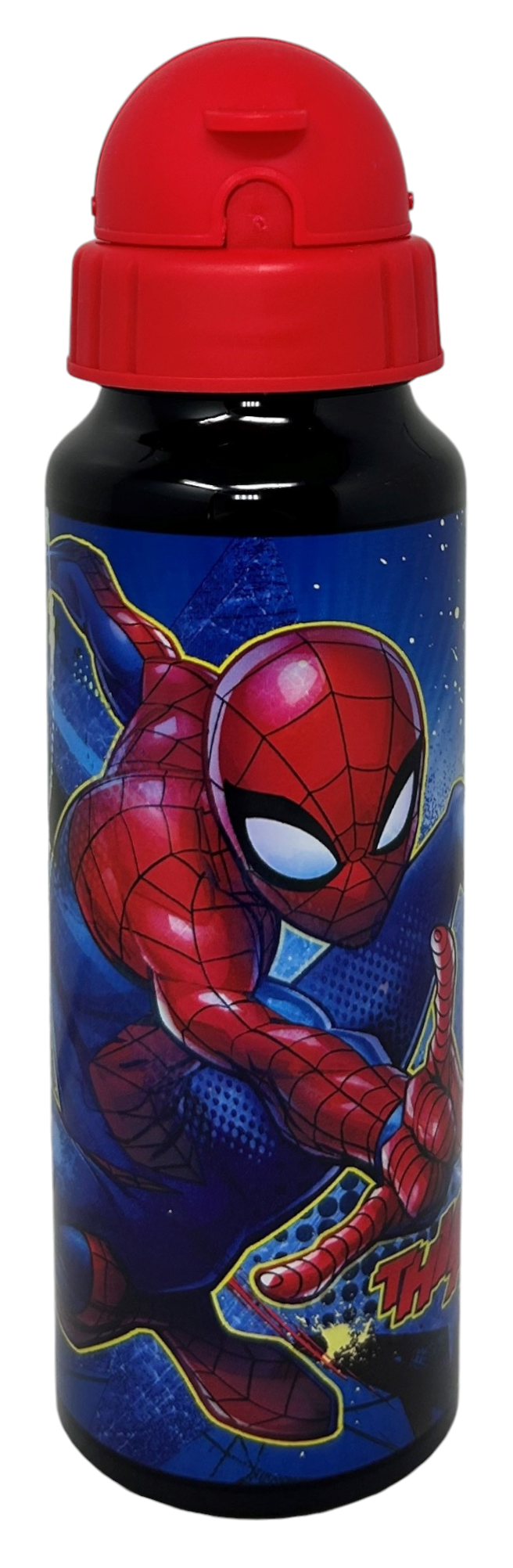 Borraccia in Alluminio con Cannuccia Spiderman MARVEL Bottiglia per Bambini 550 Ml - M09510mc/r